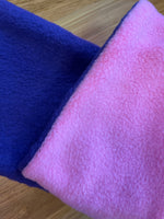 Bubblegum Pink & Royal Purple Reversible Handmade Fleece Dog Snood By Urban Tails