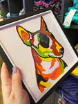 Bull Terrier Paper-Cut Artwork By Houndy Ever After Crafts