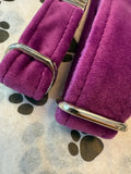 Amethyst Jewel Velvet Dog Collar Handmade By Urban Tails