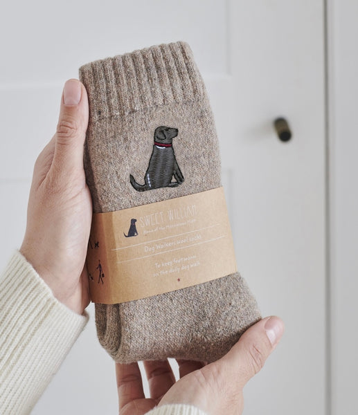 Chocolate Lab Dog Walkers Socks By Sweet William