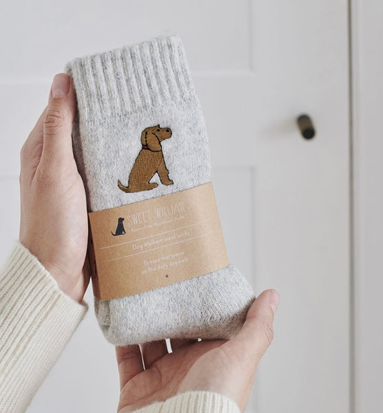 Golden Cocker Spaniel Dog Walkers Socks By Sweet William