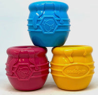 Blue Honey Pot Treat Dispenser Chew Toy By SodaPup