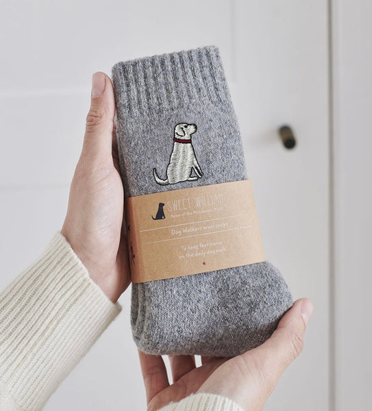 Yellow Lab Dog Walkers Socks By Sweet William