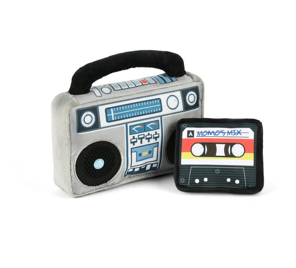 Boom Box Music Hidden Plush Dog Toy By P.L.A.Y Love From Betty