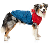 Seattle Contrast Raincoat Red/Blue Dog Jacket By FuzzYard