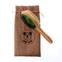 Double Sided Pin & Bristle Bamboo Brush By Pet Wiz
