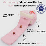 Strawberry Cake Slice Nosework Toy By Chewffon