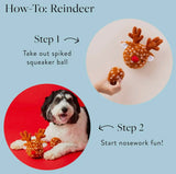 Reindeer Bounce Ball Toy By The Foggy Dog
