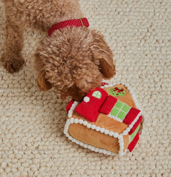 Gingerbread House Snuffle Toy By The Foggy Dog