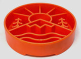 Orange Great Outdoors Enrichment Slow Feeder Bowl for Dogs By Soda Pup