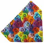Playful Pansies Floral Bandana Handmade By Urban Tails