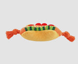 Hot Dog Rope Dog Toy By Hugsmart