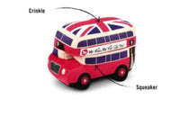 London Bus Plush Dog Toy By P.L.A.Y