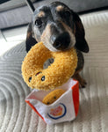 Fast Food Onion Rings Hide & Seek Dog Toy By Hugsmart