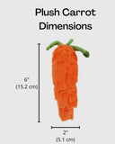 Plush Carrot Dog Toy By Midlee