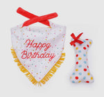 Birthday Bandana & Bone Gift Set By Zippy Paws