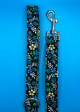 Azure Floral Dog Lead Handmade By Urban Tails