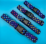 Heart Polka Dot Dog Collar Handmade By Urban Tails