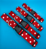 Minnie Polka Dot Dog Collar Handmade By Urban Tails
