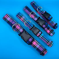 Cambridge Tartan Dog Collar Handmade By Urban Tails