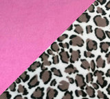Snow Leopard Bubblegum Pink Handmade Fleece Dog Snood By Urban Tails