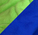 Lime Green & Electric Blue Reversible Handmade Fleece Dog Snood By Urban Tails