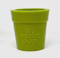 Flower Pot Green Treat Dispenser Chew Toy By SodaPup