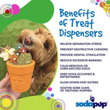 Flower Pot Green Treat Dispenser Chew Toy By SodaPup