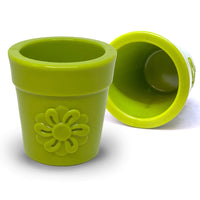 Flower Pot Green Treat Dispenser Chew Toy By SodaPup