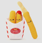 Food Party Mozzarella Sticks Dog Toy By Hugsmart