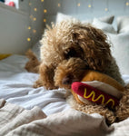 Hot Dog Plush Dog Toy By P.L.A.Y