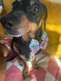 Candy Hearts Button Dog Bow Tie Handmade By Urban Tails