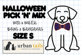 Halloween Pick 'n' Mix SIZE S Dog Bows & Bandanas Handmade By Urban Tails