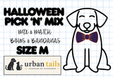 Halloween Pick 'n' Mix SIZE M Dog Bows & Bandanas Handmade By Urban Tails