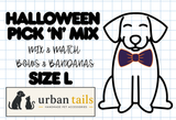 Halloween Pick 'n' Mix SIZE L Dog Bows & Bandanas Handmade By Urban Tails