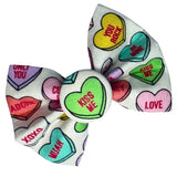 Candy Hearts Button Dog Bow Tie Handmade By Urban Tails