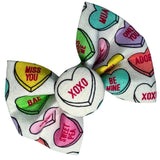 Candy Hearts Button Dog Bow Tie Handmade By Urban Tails