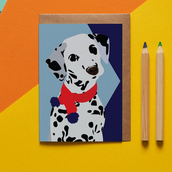 Dalmatian Dog Greeting Card By Lorna Syson