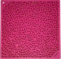 Pink Flower Power Design Enrichment Lick Mat By SodaPup