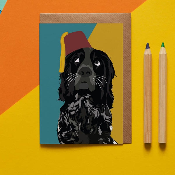 Spaniel Dog Greeting Card By Lorna Syson