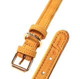 Yellow Luxury Leather Dog Buckle Collar By The Luna Co
