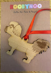 Shih Tzi Dog Wooden Decoration By Hoobynoo