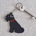 Black Schnauzer Dog Keyring By Sweet William