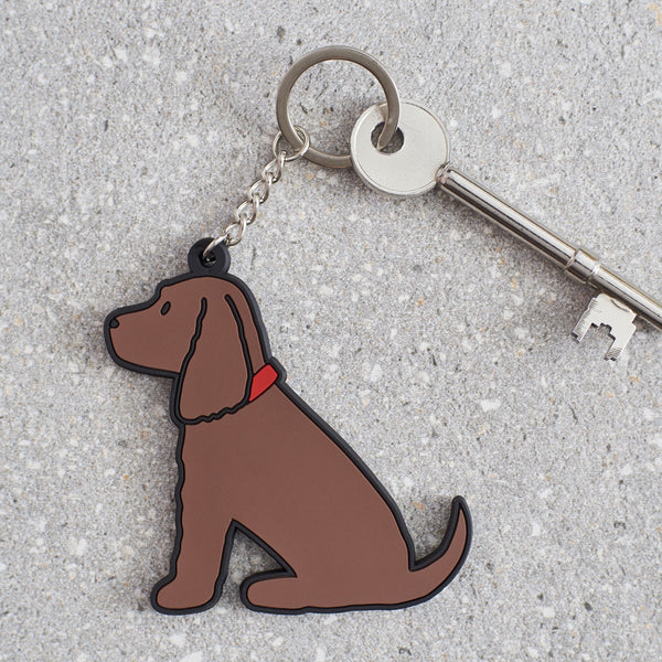 Chocolate Cocker Spaniel Dog Keyring By Sweet William