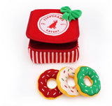 Holiday Burrow Donut Box Toy By Zippy Paws