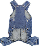 Blue Denim Dog Overalls By Parisian Pet