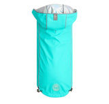 Reversible Dog Raincoat Neon Aqua & Iridescent By GF Pet