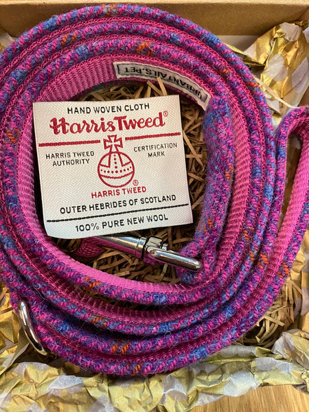 Harris Tweed Purple Dog Lead By Urban Tails