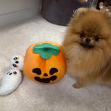 Ghost Pumpkin Halloween Hide & Seek Dog Toy By Hugsmart