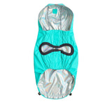 Reversible Dog Raincoat Neon Aqua & Iridescent By GF Pet